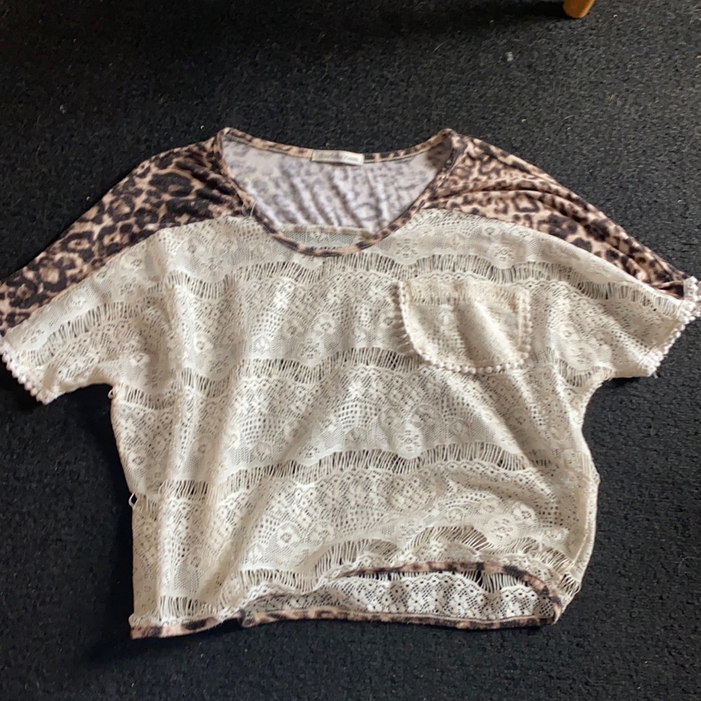 Charlotte Russe vintage boho crop top